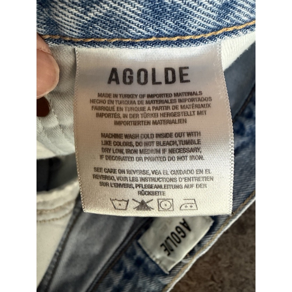 Agolde Denim Shorts Womens 26 Parker Vintage Cut Off Button Fly Distressed Boho - Picture 6 of 12